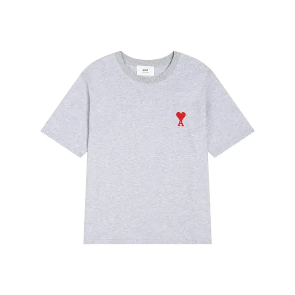Ami Paris Heart Logo Red T-Shirt - 5