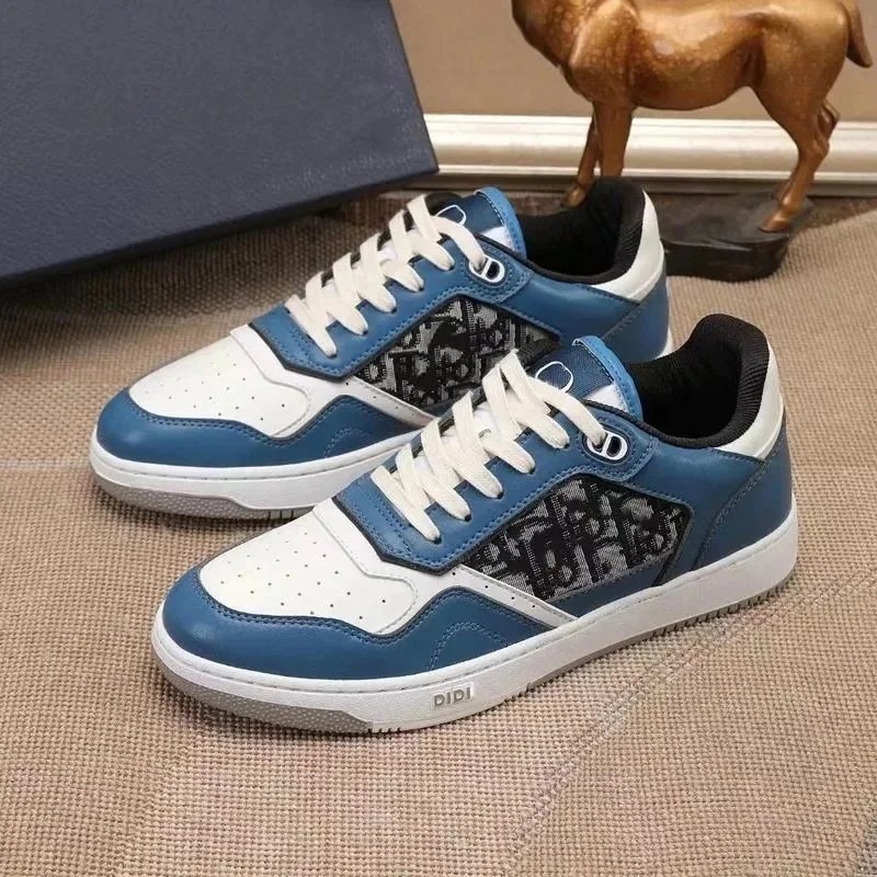 DIDI Sneakers White Gray Brown Patterned Casual Sneakers - 7