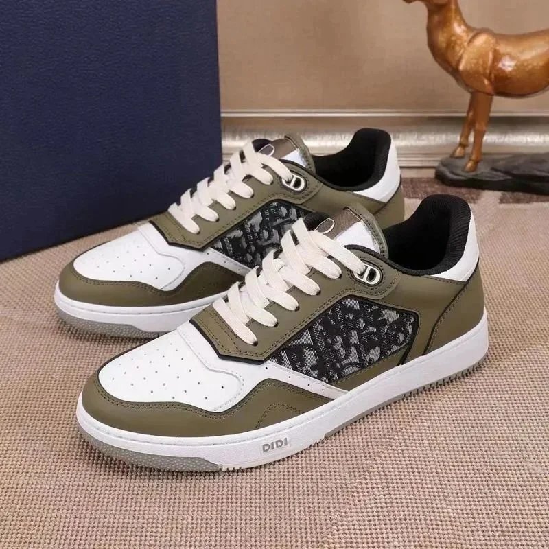 DIDI Sneakers White Gray Brown Patterned Casual Sneakers - 11