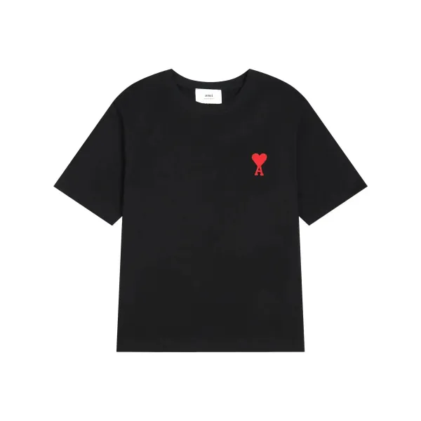 Ami Paris Heart Logo Red T-Shirt - 2