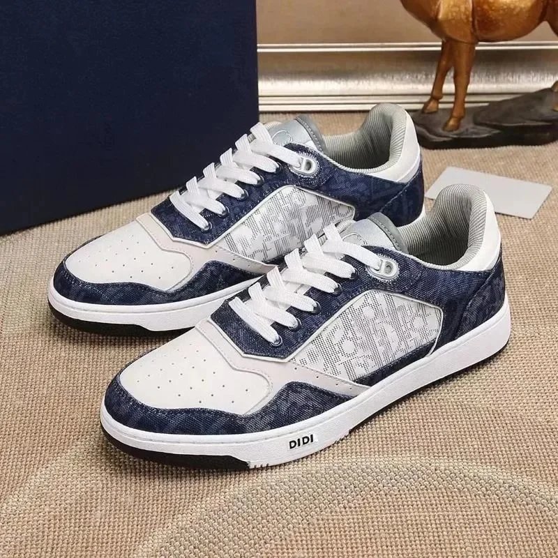 DIDI Sneakers White Gray Brown Patterned Casual Sneakers - 9