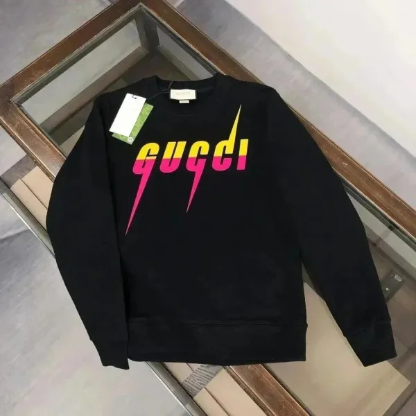 Gucci Lightning Logo Black Hoodie - 1