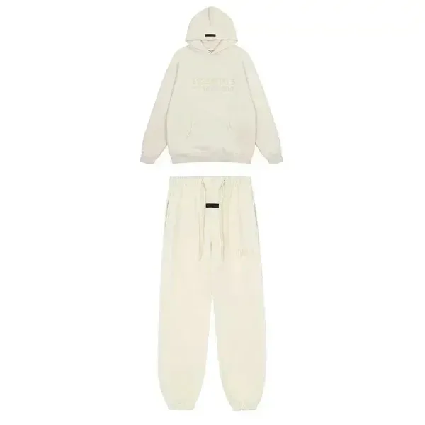 Fear of God Essentials Beige Hoodie and Sweatpants Set - 1