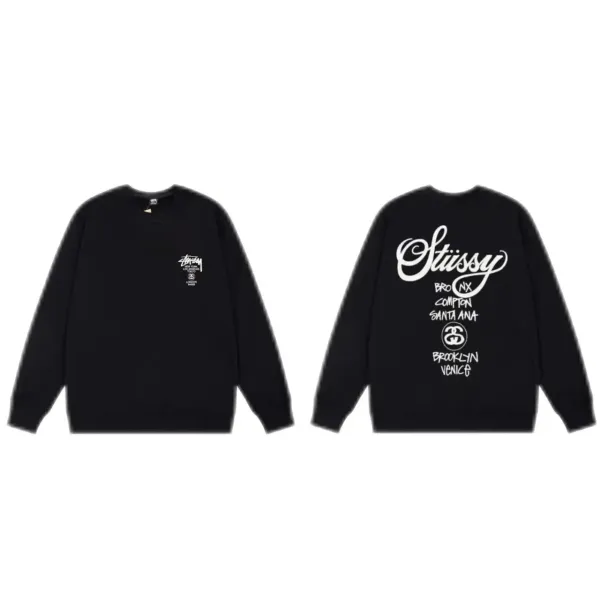 Stüssy City Series Black Crewneck Hoodie - 1
