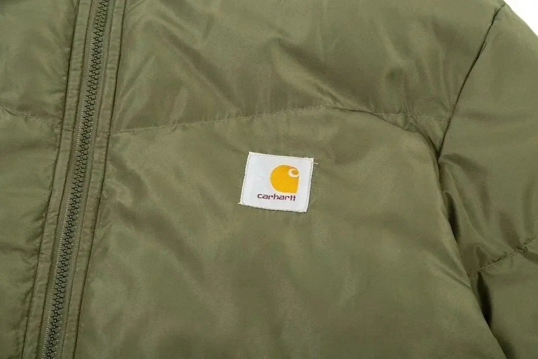 Carhartt Work In Progress Reversible Puffer Jacket Olive Green / Tan Faux Fur - 6