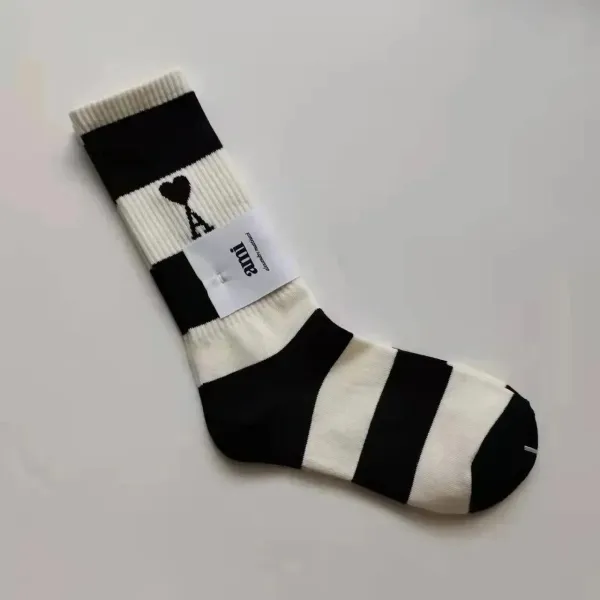 Alexander McQueen Striped Heart Logo Socks - 1