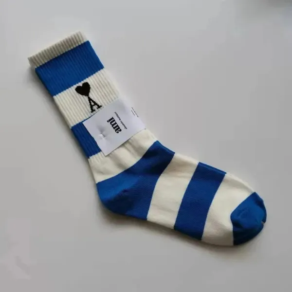 Alexander McQueen x am! Ace of Hearts Striped Socks - 1