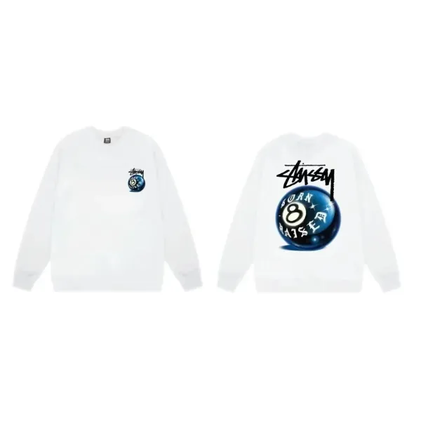 Stussy Born 8 Ball White Hoodie - 1