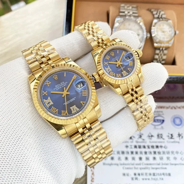 Rolex Watches Datejust fluted-bezel date watch with Roman numeral dial product detail image 12