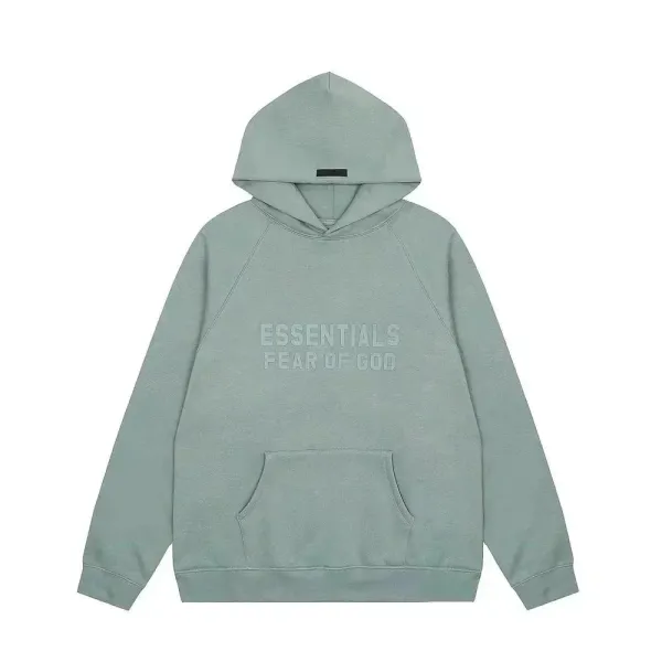 Fear of God Essentials Sage Green Hoodie - 1