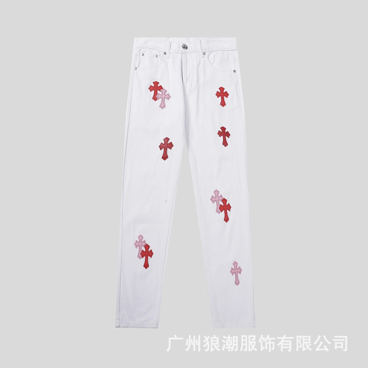 9902 White Red Leather