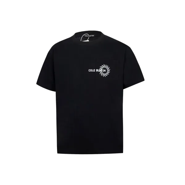 Cole Buxton Pocket Logo Black T-Shirt - 1