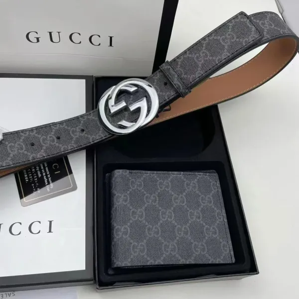 Louis Vuitton Monogram Eclipse Belt and Wallet Set Brown - 9