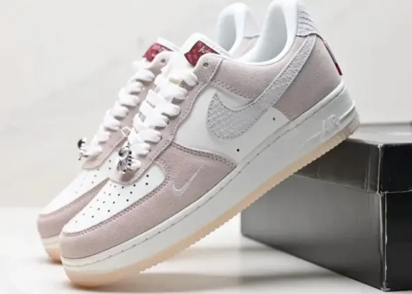 Nike Air Force 1 Low 'Jewel' Pink Suede Sneakers - 1