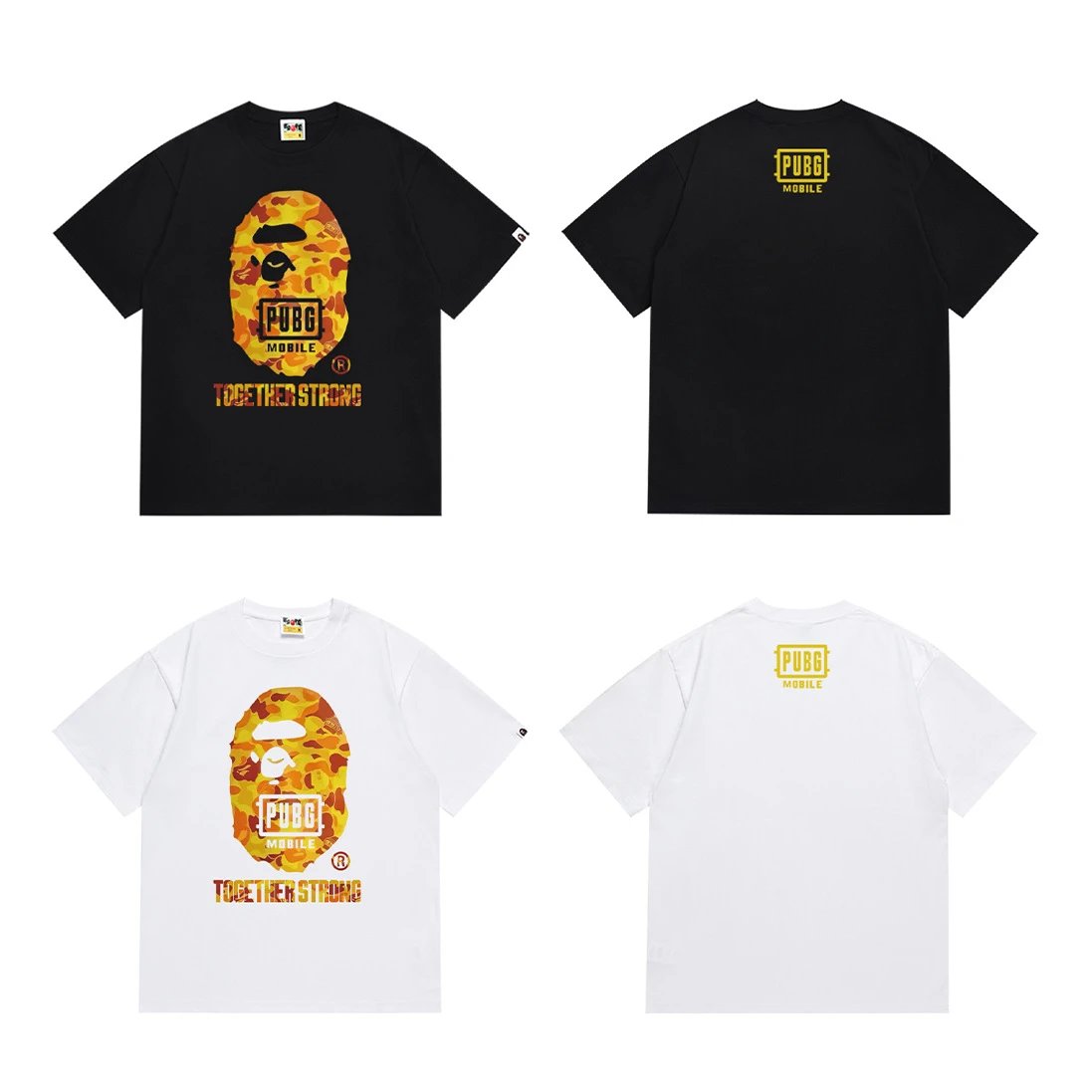 A Bathing Ape Camo Ape Head Graphic Black T-Shirt - 11