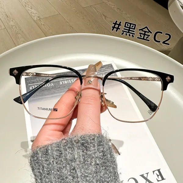 Design Titanium IP Black-Gold C2 Optical Glasses - 1