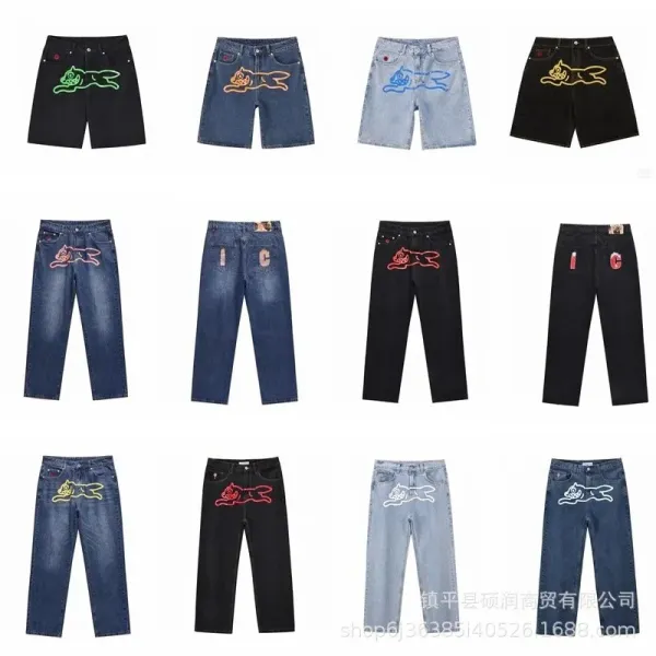 A Bathing Ape x Unknown Collaborator Denim Jeans with Pink猿人 Logo and Back Pocket Lettering - 2