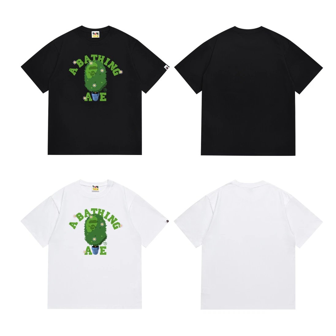 A Bathing Ape Camo Ape Head Graphic Black T-Shirt - 17