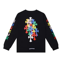thumbnail for 24SS New CH Cross Horseshoe Sanskrit Print Long Sleeve For Men & Women