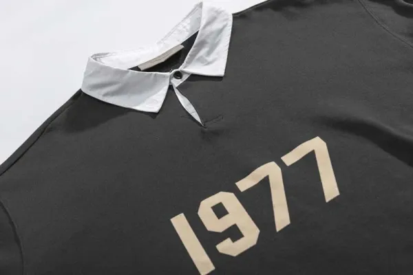 Design 1977 Logo Polo Black Polo Shirt - 16