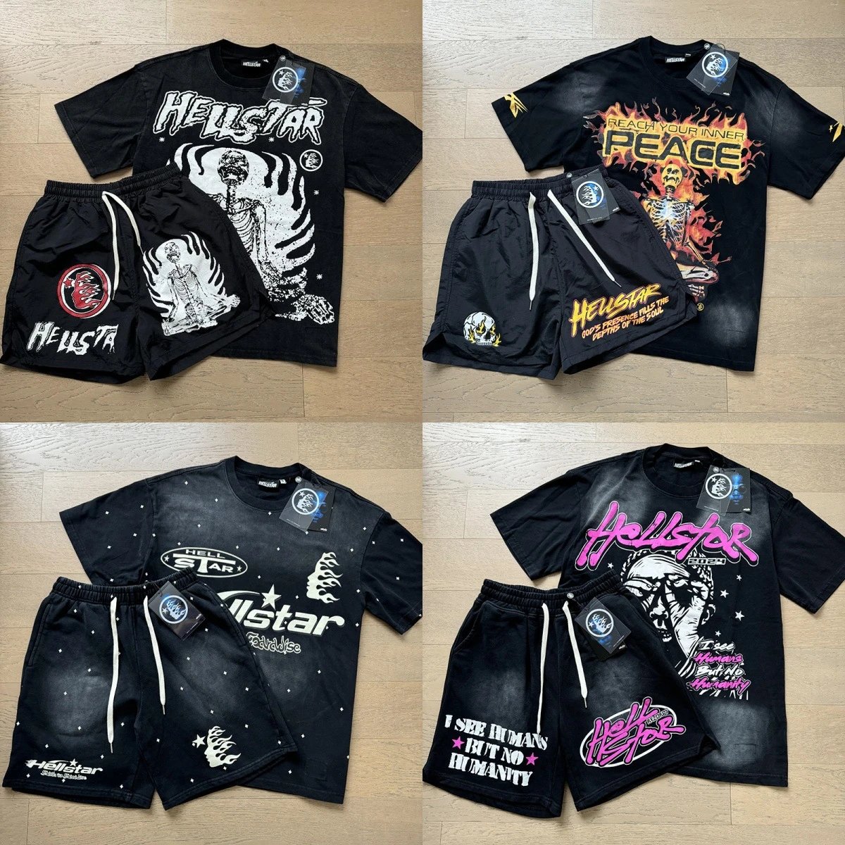 Hellstar tee/shorts  