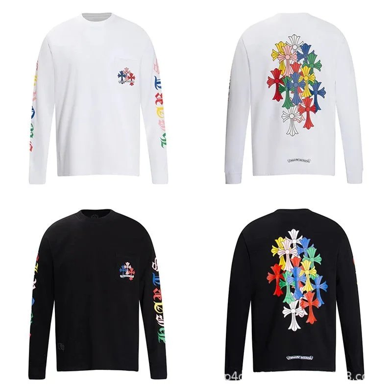 Chrome Hearts Long Sleeve Tee Multicolor Streetwear Tops - 8