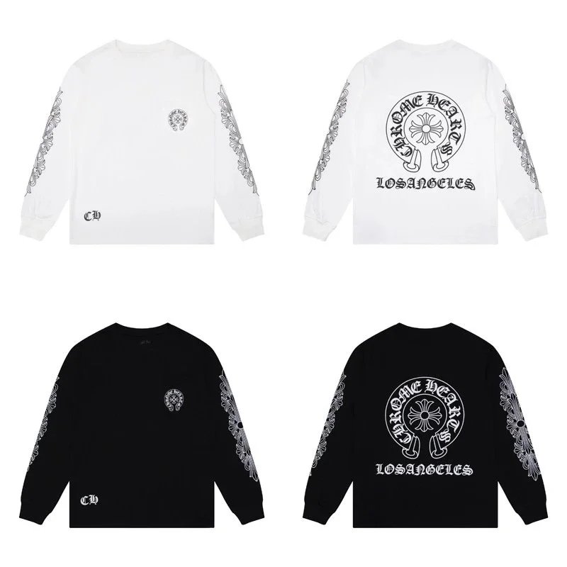 Chrome Hearts Long Sleeve Tee Multicolor Streetwear Tops - 12