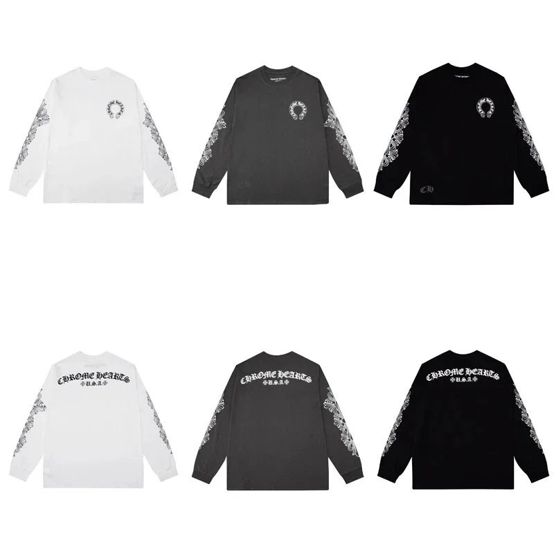 Chrome Hearts Long Sleeve Tee Multicolor Streetwear Tops - 10