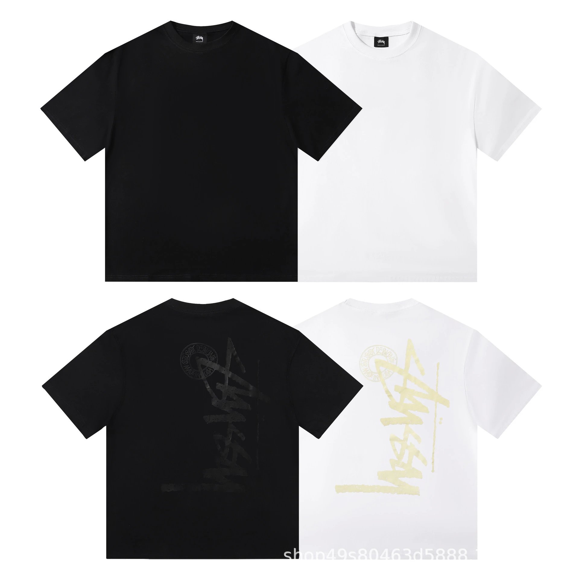 Stussy Tuff Stuff White Black Graphic Print Tee