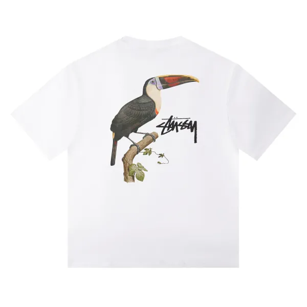 Stüssy Toucan Graphic White T-Shirt - 1
