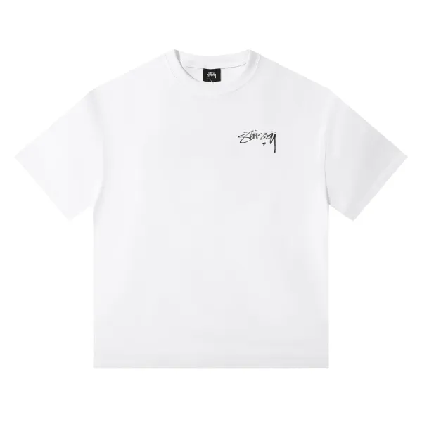 Stüssy Small Script Logo White T-Shirt - 1