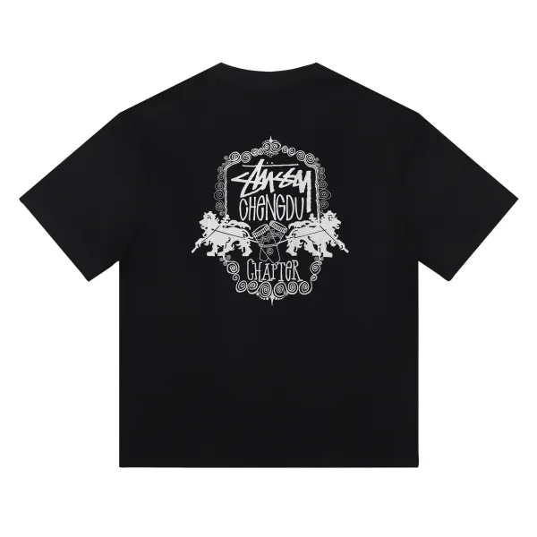 Stussy Chengdu Chapter Black T-Shirt - 1
