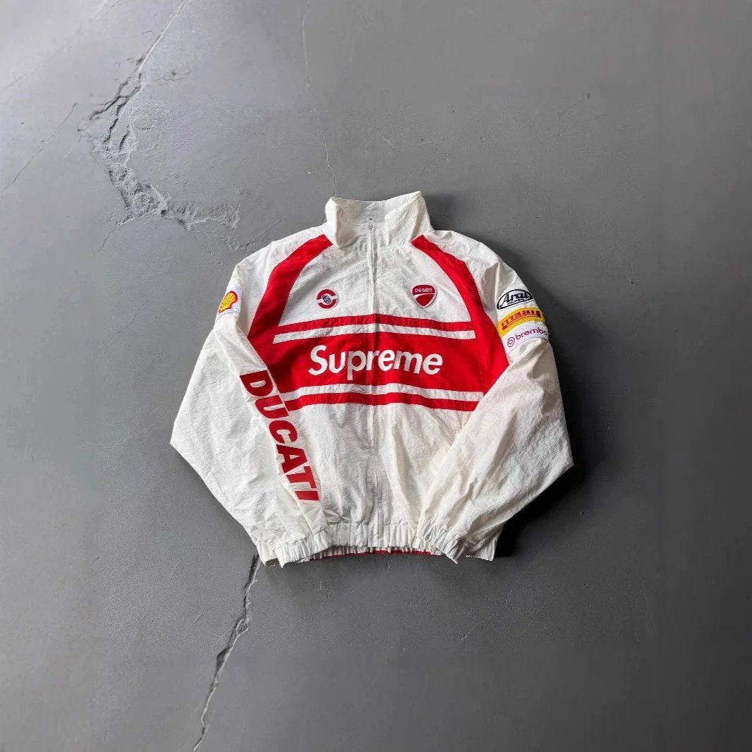 Supreme Jackets Zip-Up Football Track Jacket image 3