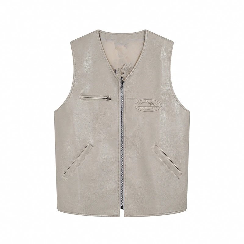 Leather Vest Apricot