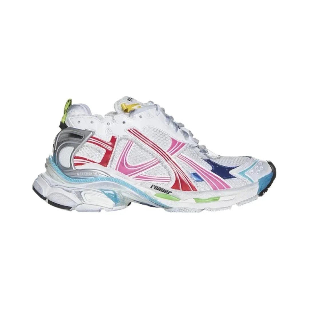 Worn Out - White Multi Color