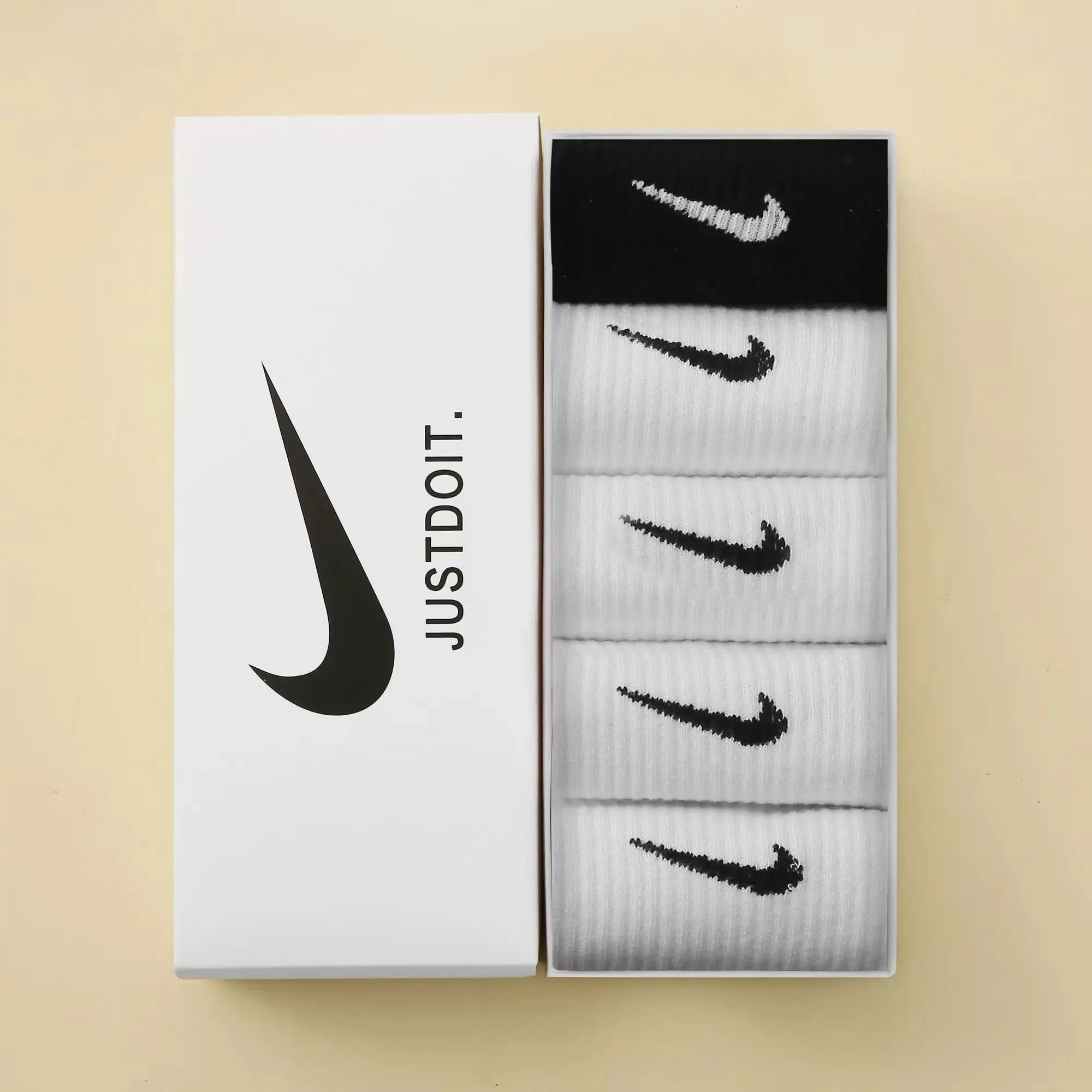 5-pair set (white + white + white + white + white + black)
