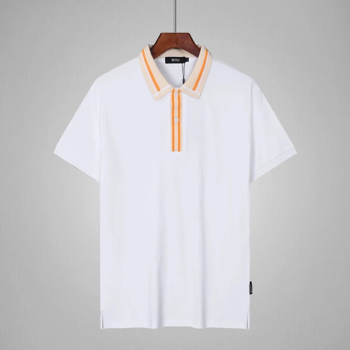 BOSS Shirts Short-Sleeve Contrast-Trim Polo — 3