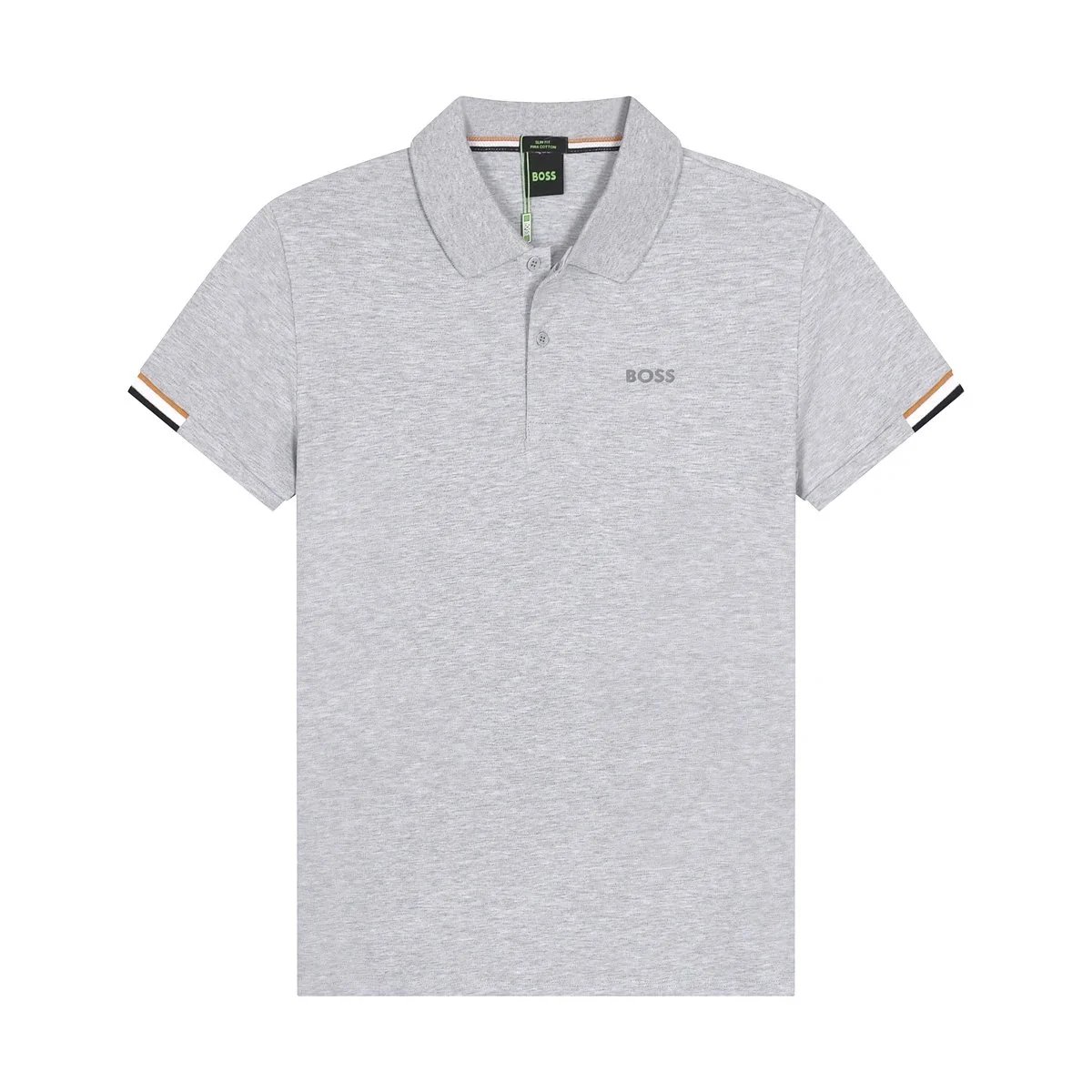 BOSS Shirts Short-Sleeve Contrast-Trim Polo — 15
