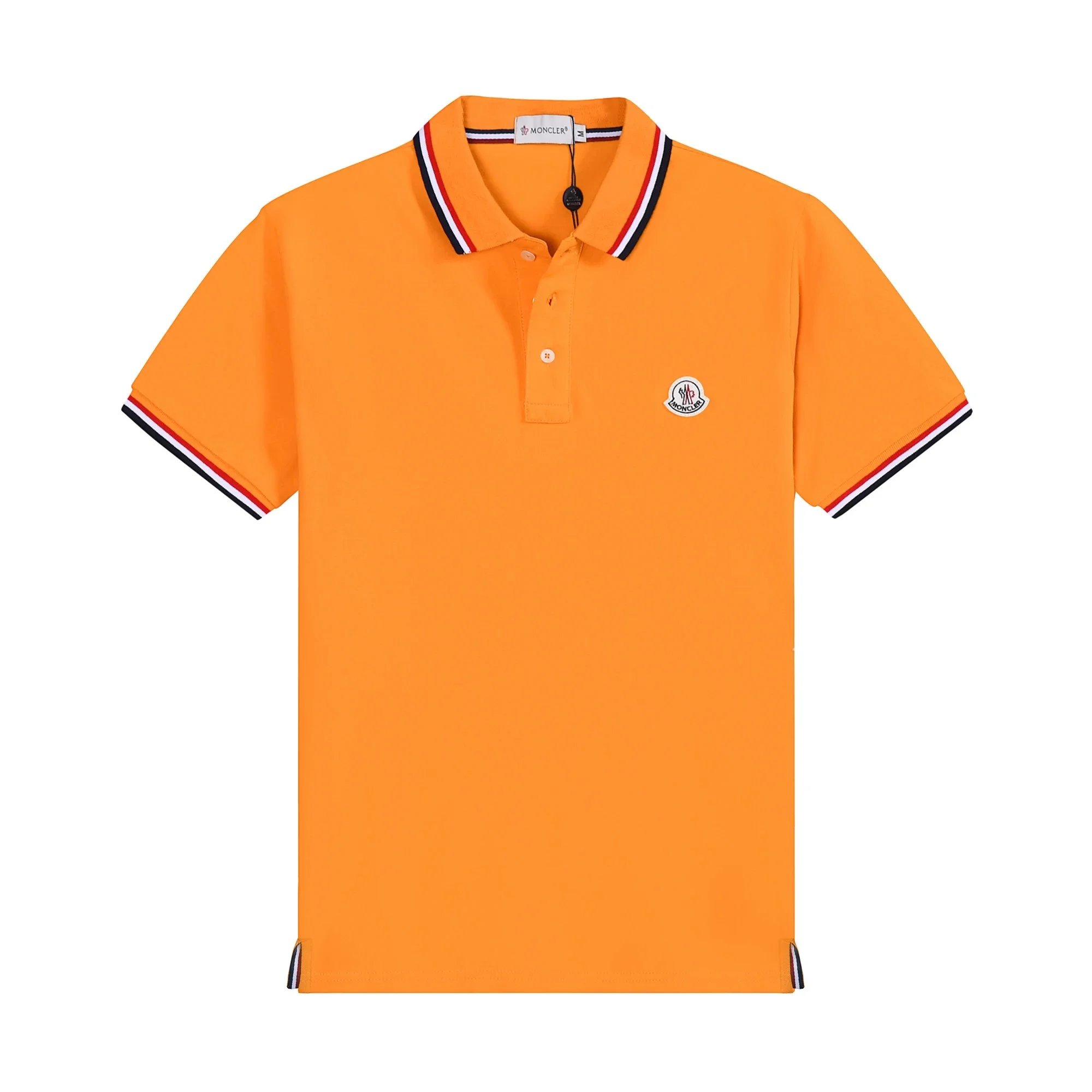 Moncler Shirts Short-Sleeve Polo Shirt with Striped Trim image 6