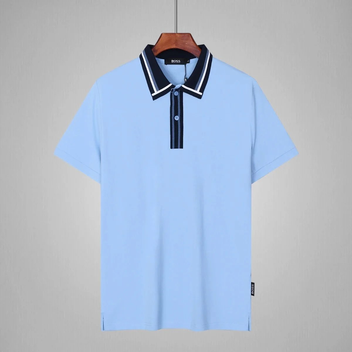 BOSS Shirts Short-Sleeve Contrast-Trim Polo — 4