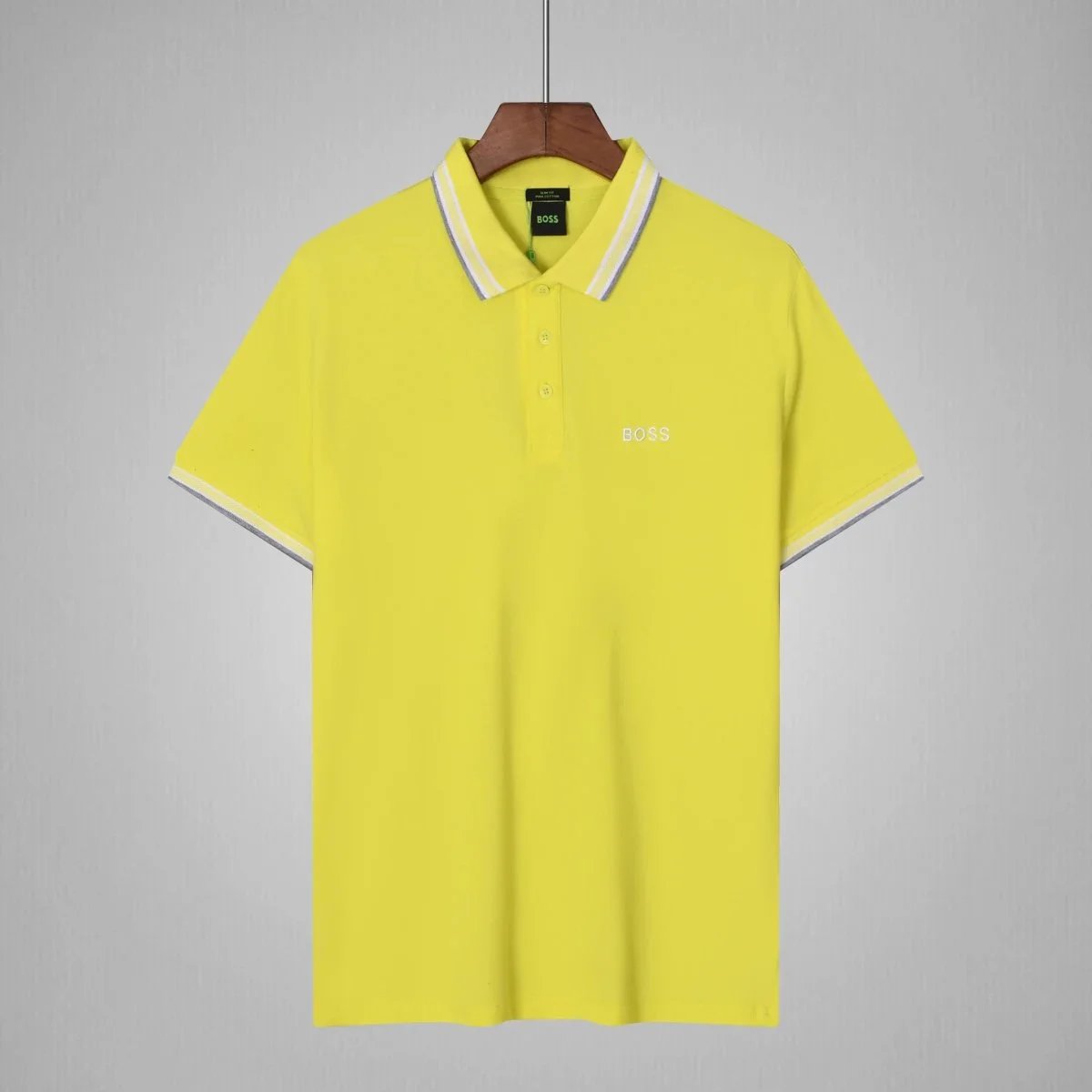 BOSS Shirts Short-Sleeve Contrast-Trim Polo — 18
