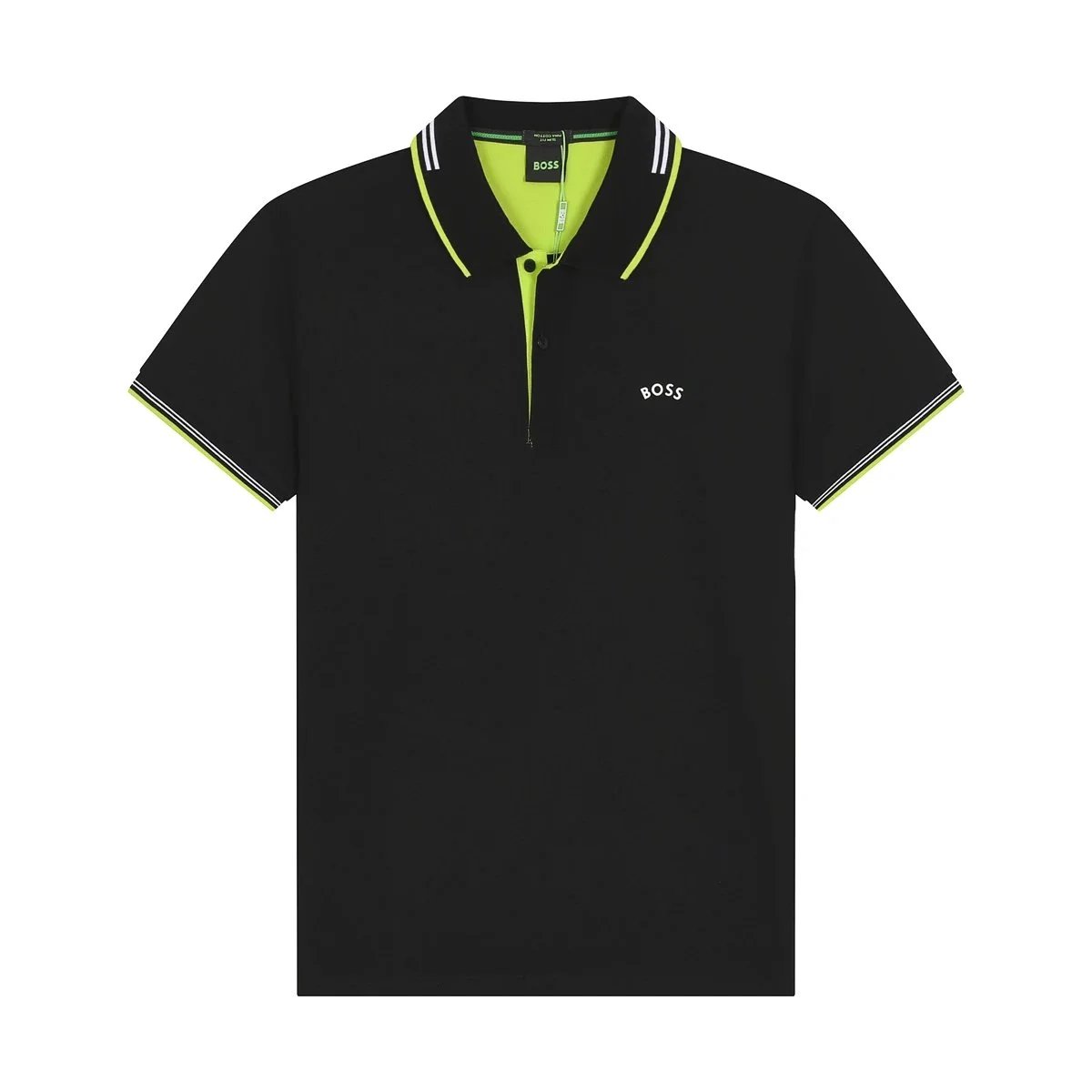 BOSS Shirts Short-Sleeve Contrast-Trim Polo — 28