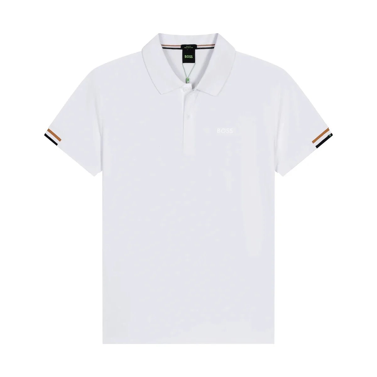 BOSS Shirts Short-Sleeve Contrast-Trim Polo — 13