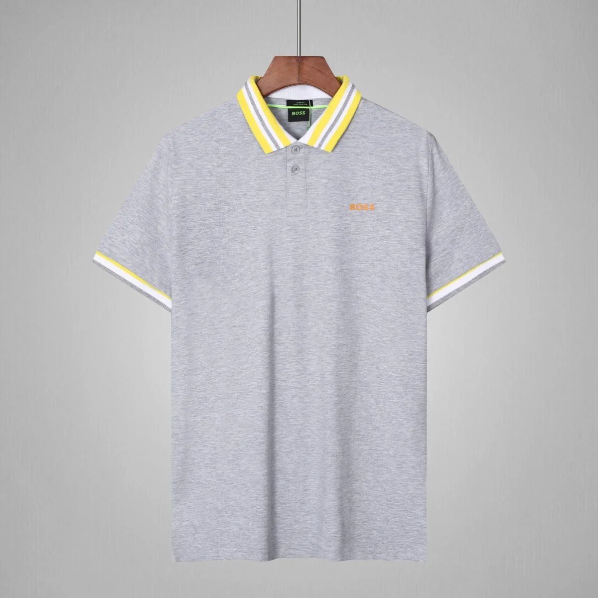BOSS Shirts Short-Sleeve Contrast-Trim Polo — 22
