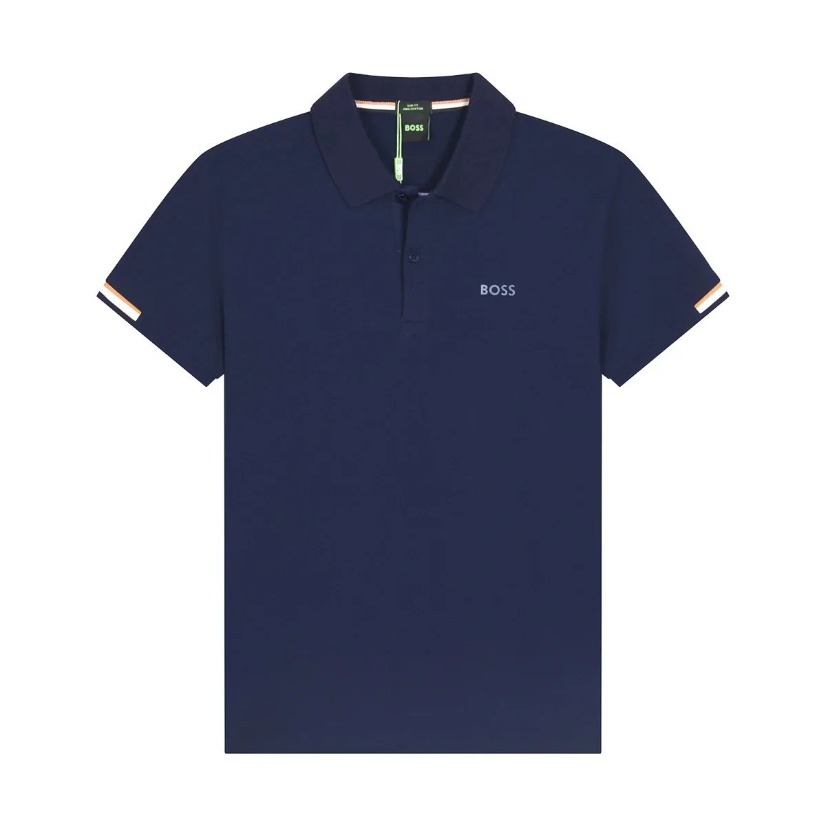 BOSS Shirts Short-Sleeve Contrast-Trim Polo — 11