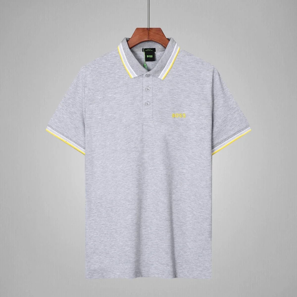 BOSS Shirts Short-Sleeve Contrast-Trim Polo — 19