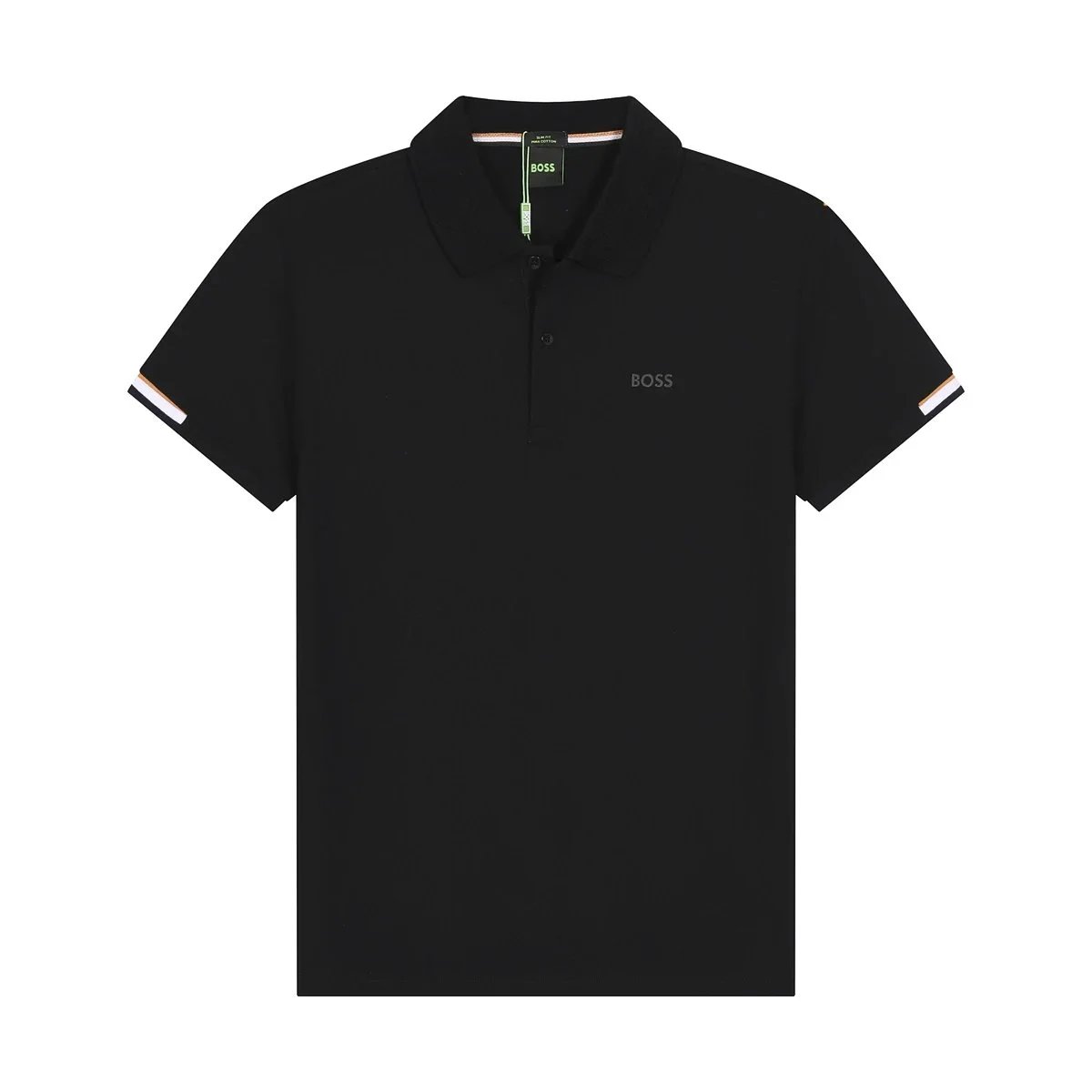 BOSS Shirts Short-Sleeve Contrast-Trim Polo — 12