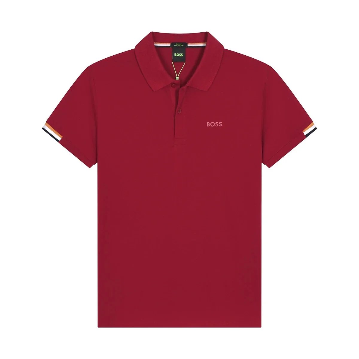 BOSS Shirts Short-Sleeve Contrast-Trim Polo — 14