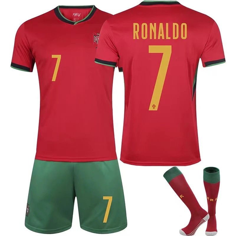 Portugal Home Football Kit Child 7 C Ronaldo