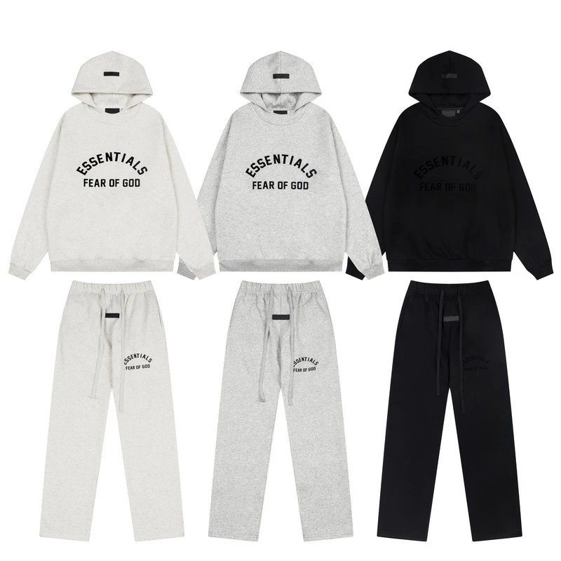 FOG Essential Black Hoodie Athletic Winter Swe